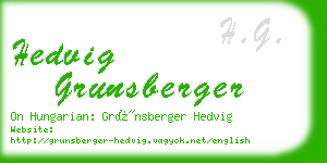 hedvig grunsberger business card